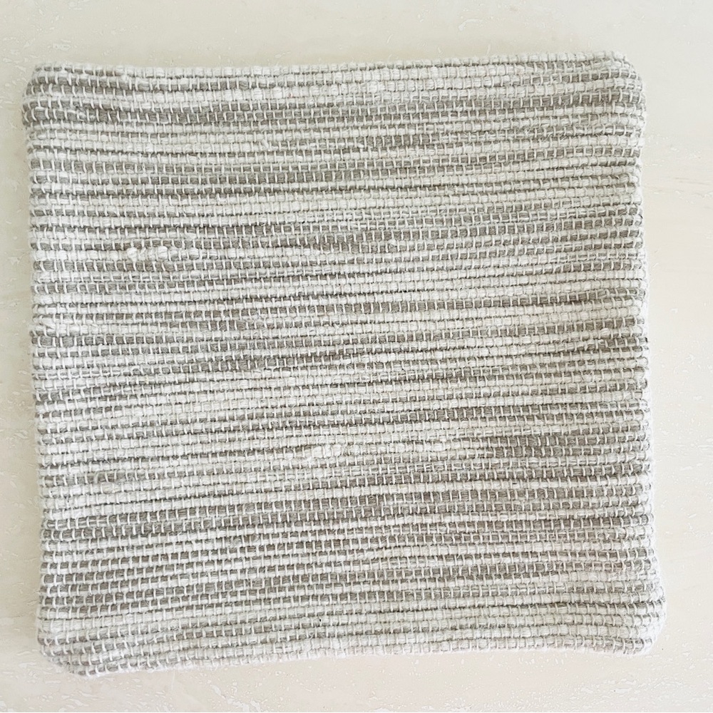 New Deerlux 16" Handwoven Wool Cotton Throw Pillow Cover Woven Knit Texture